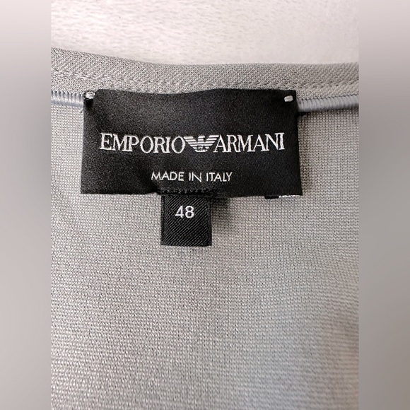 Emporio Armani Cap Sleeve Jersey Dress Italian Size 48 or US size 12 - Picture 11 of 15